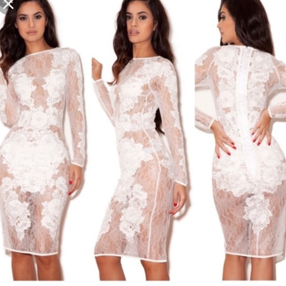 COPY - Limited Edition 'Nolita' White Stretch Lace Dress